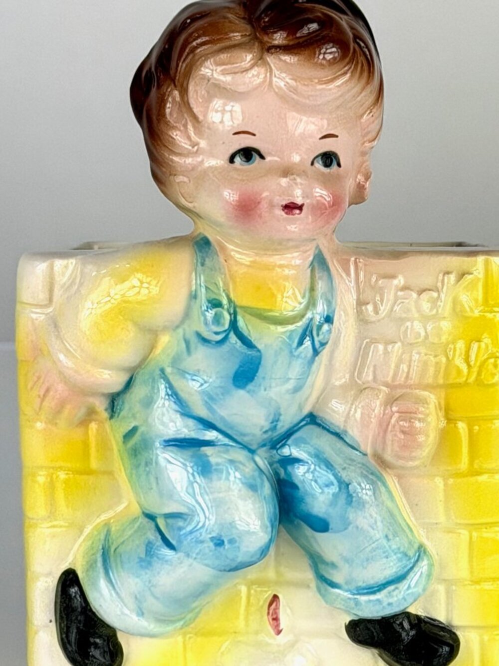 Vintage Jack Be Nimble Planter | Whimsical Kitsch-Core | 1950s Nursery